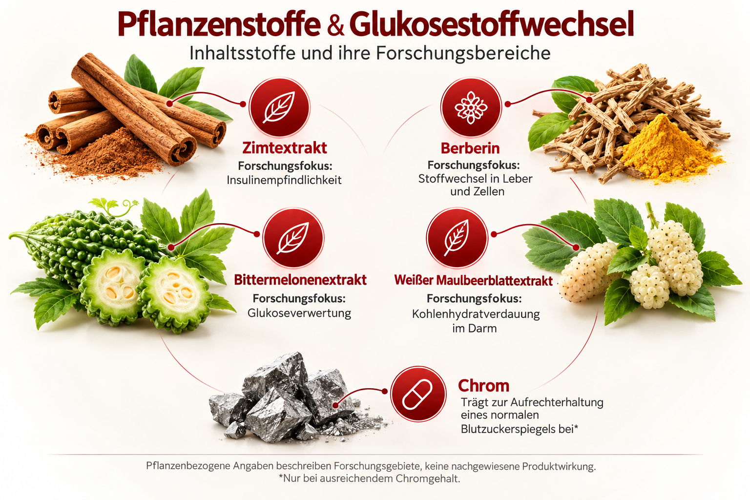 Glucotex Inhaltsstoffe und Forschungsbereiche